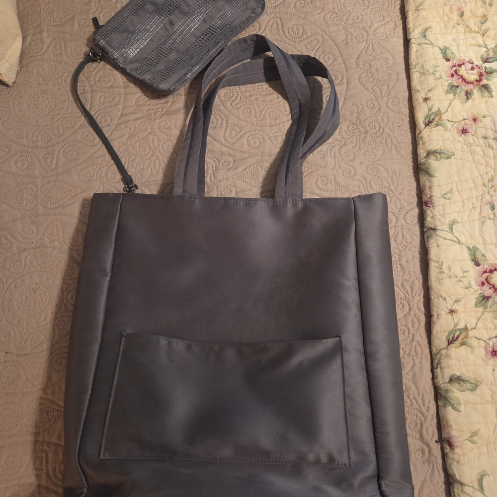 Bath & Body Works Gray Checkered Interior Bag